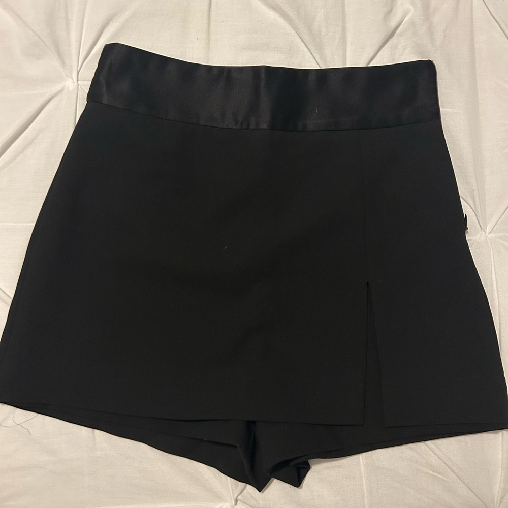 Zara Black Skorts with Slit on front left leg